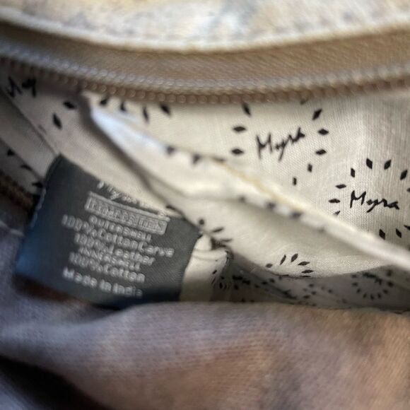 Myra Bag canvas & leather Hobo Beige gray & brown shoulder bag - Picture 10 of 11